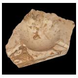 Set of 2 Vintage Stone Ashtrays Onyx and Marble