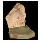Set of 2 Vintage Stone Ashtrays Onyx and Marble