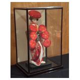 Vintage Japanese Geisha Doll in Display Case