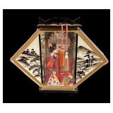 Asian Style Decor with Dragon Motif and Geisha Design