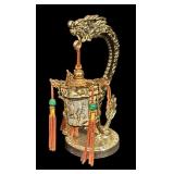 Asian Style Decor with Dragon Motif and Geisha Design