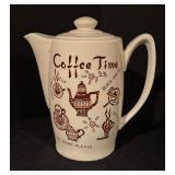 Set of 2 Vintage Coffee Pots One Musical