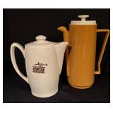 Set of 2 Vintage Coffee Pots One Musical