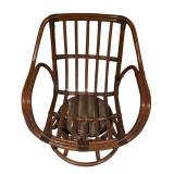 Vintage Bamboo Swivel Chair