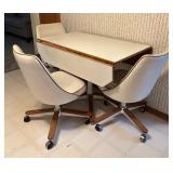 Vintage Drop-Leaf Kitchen Table with 4 Swivel Chairs