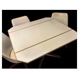 Vintage Drop-Leaf Kitchen Table with 4 Swivel Chairs
