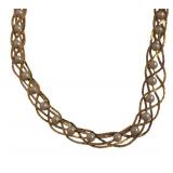 Avon Gold Tone Necklace with Faux Pearls