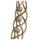 Avon Gold Tone Necklace with Faux Pearls