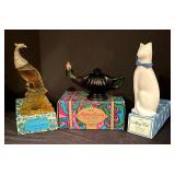 Avon Ming Cat Moonwind Cologne, Alladins Lamp Birds of Paradise Foaming Bath Oil and Bird of Paradise Cologne Decanter