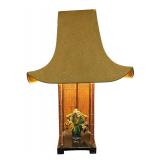 Asian Style Vintage Lamp with Ceramic Figure