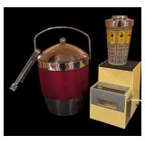 Vintage Bar Set with Deluxe Ice Crusher, Ice Bucket, and Cocktail Shaker