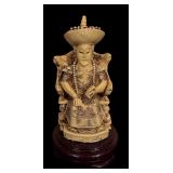Set of 3 Asian Figurines with Buddha and Mandarins