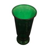 Vintage Green Glass Pitcher and Vase