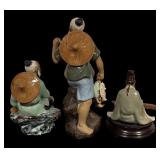Set of 3 Asian Style Ceramic Figurines