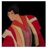 Pair of Asian Style Fabric Wall Decor Figures