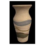 Pair of Handcrafted Pottery Vases with Artistic Designs
