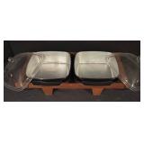 Mid Century Dual Covered Serving Dishes