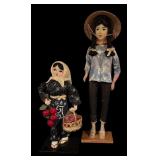 Set of 2 Vintage Ethnic Dolls
