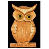 Vintage Wooden Owl Wall Decor