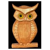 Vintage Wooden Owl Wall Decor