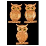 Vintage Wooden Owl Wall Decor