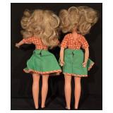 Pair of Vintage Calico Lassie Doll Kelloggs 1960