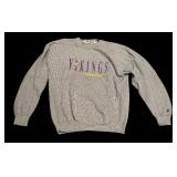 Minnesota Vikings Football Sweatshirt Size Large by Logo Athletic