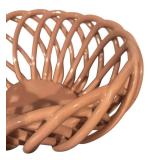 Vintage Ceramic Lattice Basket Bowl