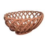 Vintage Ceramic Lattice Basket Bowl
