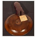 Vintage Wooden Plate and Carved Figurine