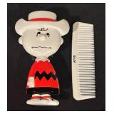 Vintage Avon Peanuts Collectibles - Charlie Brown Comb & Brush, Snoopy Bubble Tub Bubble Bath and Doghouse Shampoo