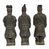 Set of 3 Vintage Terra-Cotta Warrior Figurines
