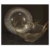 Gorham Crystal Platter and Vintage Serving Bowl