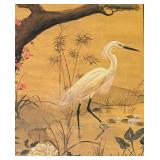 Framed Asian Crane Print