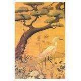Framed Asian Crane Print
