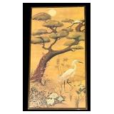 Framed Asian Crane Print