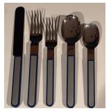 Crown Corning Flatware with Woven Serving Platter
