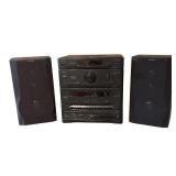 Magnavox Stereo System with Dual Speakers, Tuner, Amplifier and Tape Deck Model: AS640M 3701