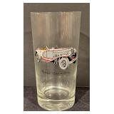 Set of 4 Vintage Car Motif Highball Glasses