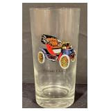 Set of 4 Vintage Car Motif Highball Glasses