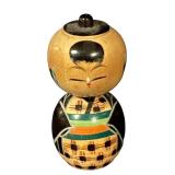 Set of 3 Asian Style Figurines including Kokeshi Dolls
