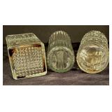 Set of 3 Vintage Crystal and Glass Decanters Assorted Styles