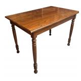 Vintage Wooden Table with Turned Legs