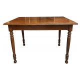 Vintage Wooden Table with Turned Legs