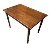 Vintage Wooden Table with Turned Legs