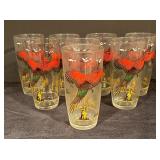 Set of Vintage Pheasant Highball Glasses