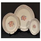 Vintage Nautilus China Serving Set with Platters, Casserole Dish, Creamer Pitcher and Sugar Dish