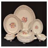 Vintage Nautilus China Serving Set with Platters, Casserole Dish, Creamer Pitcher and Sugar Dish