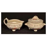 Vintage Nautilus China Serving Set with Platters, Casserole Dish, Creamer Pitcher and Sugar Dish