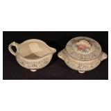 Vintage Nautilus China Serving Set with Platters, Casserole Dish, Creamer Pitcher and Sugar Dish